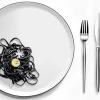 Assiette plate rond blanc porcelaine Ø 27 cm Yaka - MEDARD DE NOBLAT Outlet