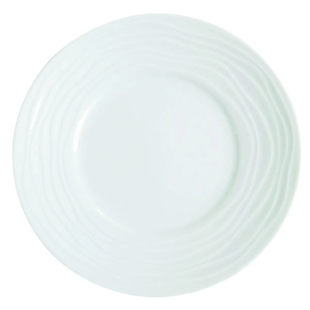 MEDARD DE NOBLAT Assiette plate rond blanc porcelaine Ø 31,5 cm Onde Hot