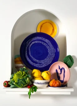 Assiette plate rond blanc swirl - stripes rouge grès émaillé Ø 16 cm Feast By Ottolenghi - SERAX Best