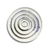 Assiette plate rond blanc swirl - stripes bleu grès émaillé Ø 26,5 cm Feast By Ottolenghi - SERAX Online