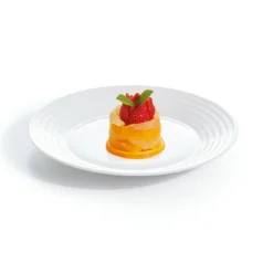 ARCOROC Assiette plate rond blanc verre opal Ø 23,5 cm Stairo