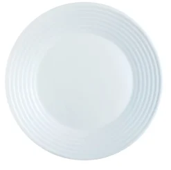 ARCOROC Assiette plate rond blanc verre opal Ø 23,5 cm Stairo