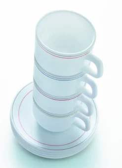 Assiette plate rond blanc verre opal Ø 15,5 cm Restaurant Filet Bordeaux - ARCOROC New