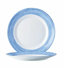 Assiette plate rond blanc verre opal Ø 25,4 cm Brush - ARCOROC Hot
