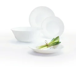 Assiette plate rond blanc verre opal Ø 25 cm Feston - LUMINARC Best