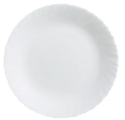 Assiette plate rond blanc verre opal Ø 25 cm Feston - LUMINARC Best