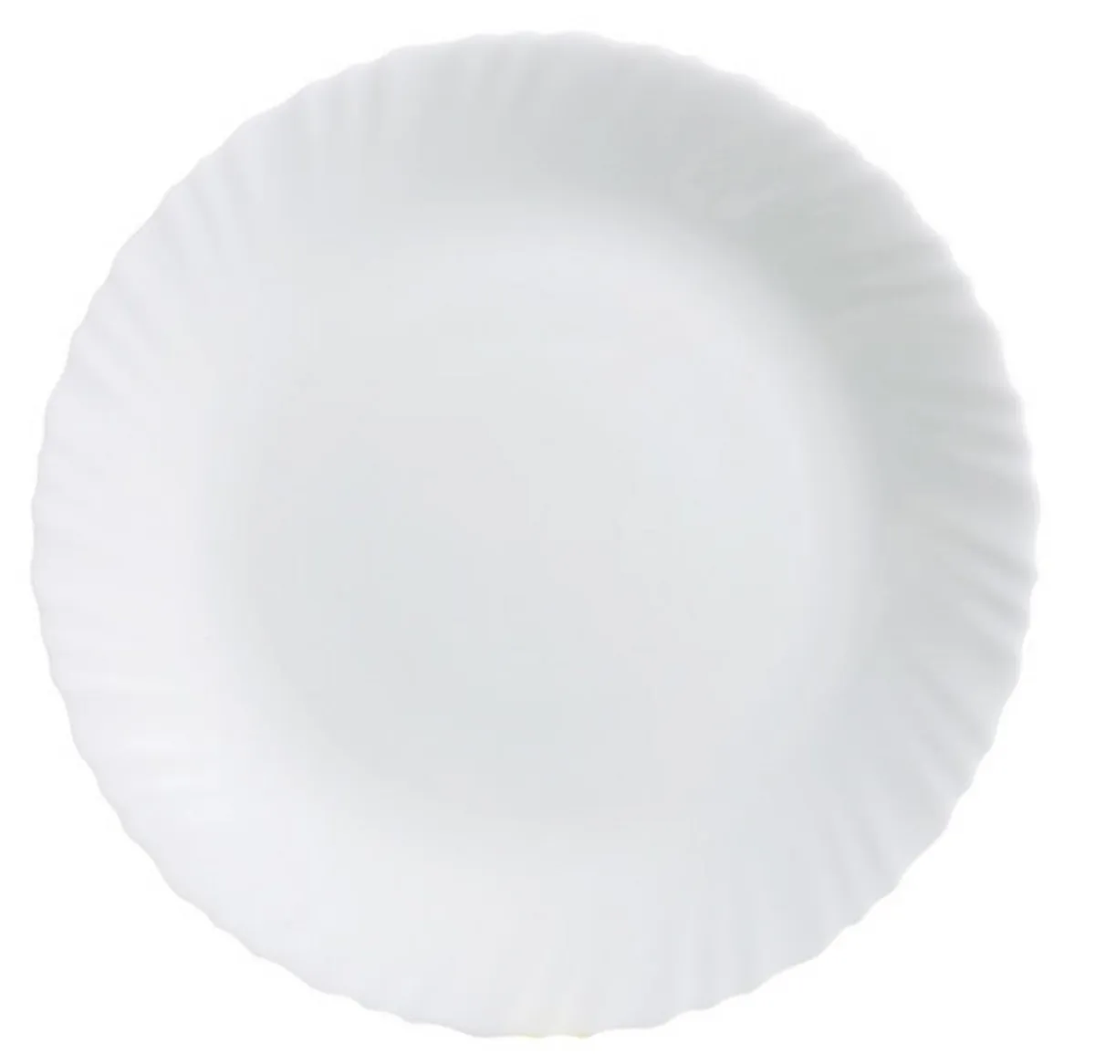 Assiette plate rond blanc verre opal Ø 25 cm Feston - LUMINARC Best