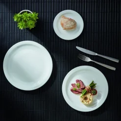 Assiette plate rond blanc verre opal Ø 25,8 cm Hoteliere - ARCOROC Discount