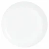 Assiette plate rond blanc verre opal Ø 25 cm Evolutions   - ARCOROC Outlet