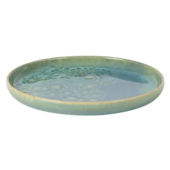 ACCOLADE Assiette plate rond bleu grès émaillé Ø 17 cm Magic Best