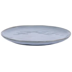 Assiette plate rond bleu grès émaillé Ø 28 cm Sky - PRO.MUNDI
