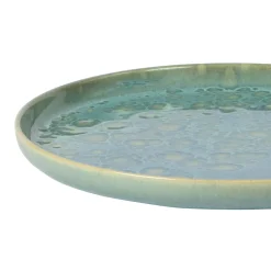 ACCOLADE Assiette plate rond bleu grès émaillé Ø 28 cm Magic Outlet
