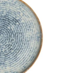 ACCOLADE Assiette plate rond bleu grès émaillé Ø 28 cm Ice Hot