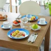 ARCOROC Assiette plate rond bleu verre opal Ø 19,5 cm Brush Sale