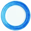 ARCOROC Assiette plate rond bleu verre opal Ø 15,5 cm Brush Clearance