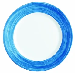 ARCOROC Assiette plate rond bleu verre opal Ø 15,5 cm Brush Clearance