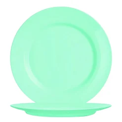 ARCOROC Assiette plate rond bleu verre opal Ø 22,5 cm Nova Aquitania Discount