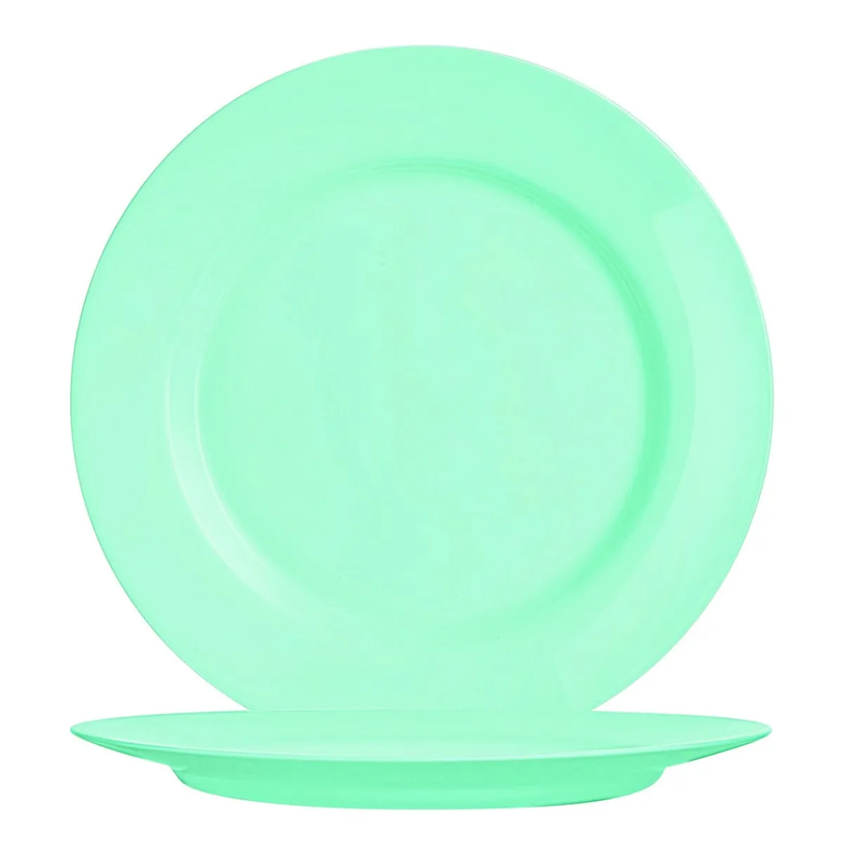 ARCOROC Assiette plate rond bleu verre opal Ø 22,5 cm Nova Aquitania Discount