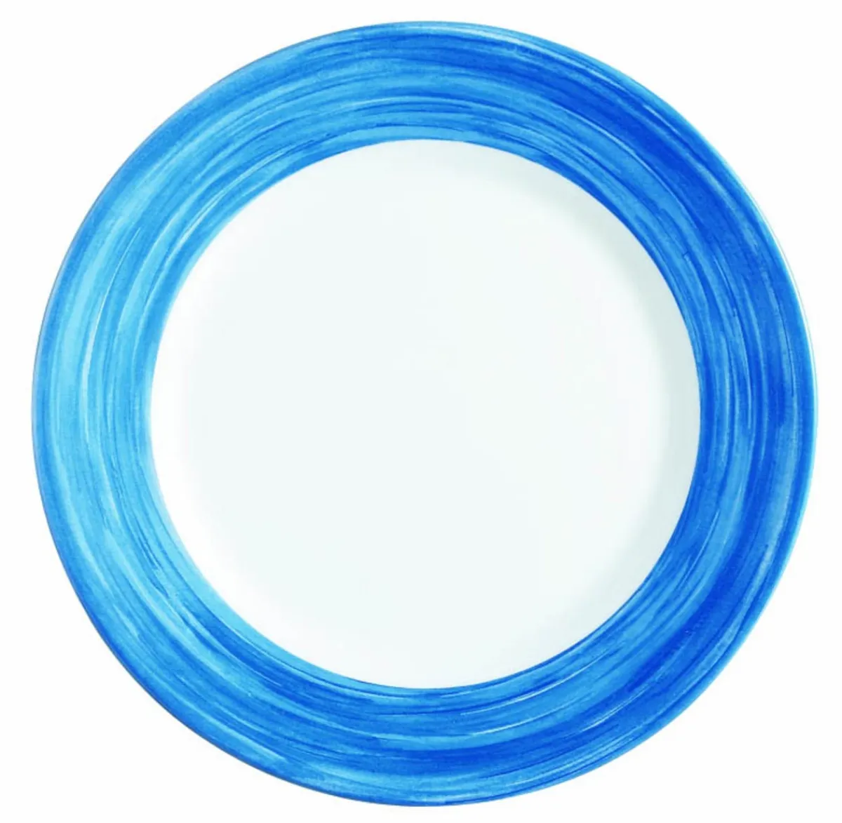 ARCOROC Assiette plate rond bleu verre opal Ø 23,5 cm Brush Clearance