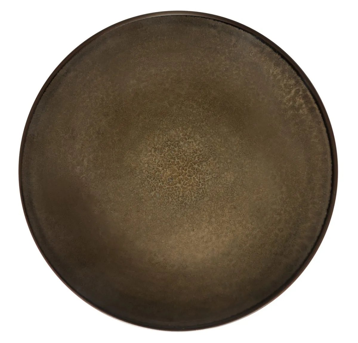 MEDARD DE NOBLAT Assiette plate rond bronze grès émaillé Ø 26,5 cm Feeling Outlet