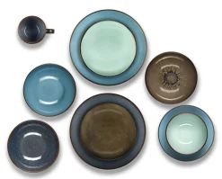 MEDARD DE NOBLAT Assiette plate rond bronze grès émaillé Ø 26,5 cm Feeling Outlet