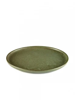 Assiette plate rond camogreen grès émaillé Ø 21 cm Surface - SERAX Hot