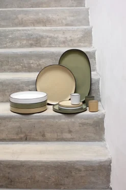 Assiette plate rond cardamome porcelaine culinaire Ø 21 cm  Caractère - REVOL Outlet