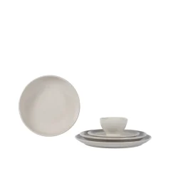 PRO.MUNDI Assiette plate rond écru grès émaillé Ø 27 cm Gres Couleur