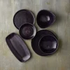 CHURCHILL Assiette plate rond deep purple porcelaine vitrifiée Ø 21,7 cm Stonecast Patina Clearance