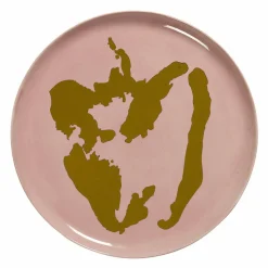 Assiette plate rond delicious pink poivron or grès émaillé Ø 35 cm Feast By Ottolenghi - SERAX