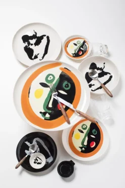 SERAX Assiette plate rond Face 1 grès émaillé Ø 22,5 cm Feast By Ottolenghi Outlet