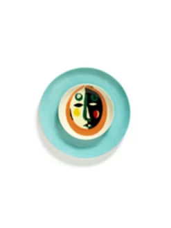 Assiette plate rond Face 1 grès émaillé Ø 16 cm Feast By Ottolenghi - SERAX Best