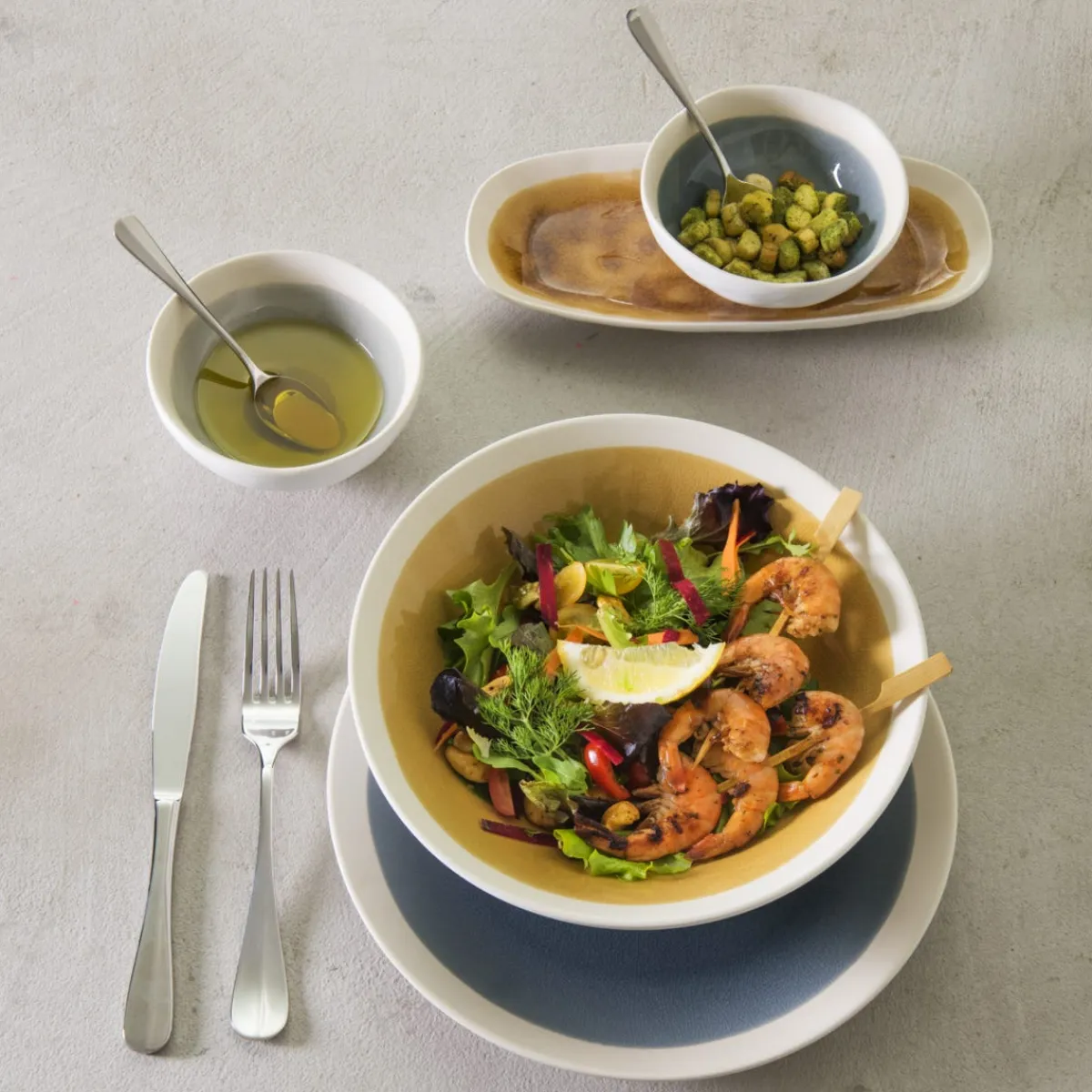 PRO.MUNDI Assiette plate rond gris grès émaillé Ø 25,5 cm Winter Discount