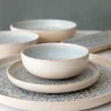 ACCOLADE Assiette plate rond gris grès émaillé Ø 17 cm Tropic New