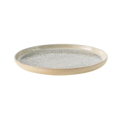 ACCOLADE Assiette plate rond gris grès émaillé Ø 28 cm Tropic Outlet
