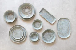 ACCOLADE Assiette plate rond gris grès émaillé Ø 28 cm Tropic Outlet