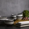 Assiette plate rond gris porcelaine Ø 29,5 cm Evo Granite - DUDSON Best