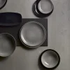 DUDSON Assiette plate rond gris porcelaine vitrifiée Ø 16,5 cm Evo Origins New