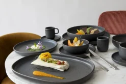 Assiette plate rond grès émaillé Ø 22 cm Tornado - ACCOLADE Discount
