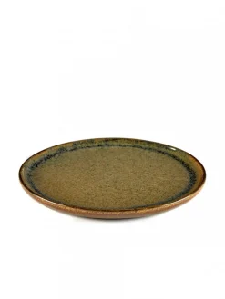 SERAX Assiette plate rond indi grey grès émaillé Ø 21 cm Surface Outlet