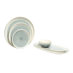 PRO.MUNDI Assiette plate rond ivoire grès émaillé Ø 27,5 cm Pacific Online