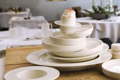 RAK Assiette plate rond ivoire porcelaine vitrifiée Nordic Sale