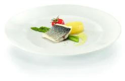 Assiette plate rond ivoire porcelaine vitrifiée Ø 29 cm Banquet - RAK Discount