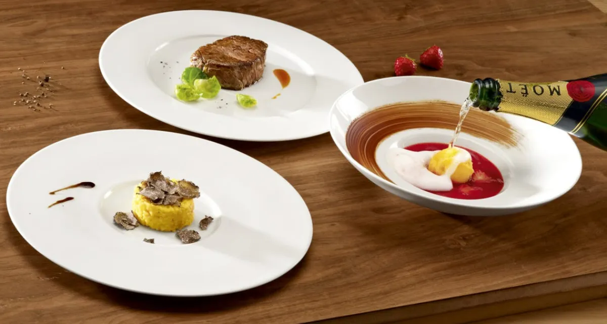 RAK Assiette plate rond ivoire porcelaine vitrifiée Ø 31 cm Fine Dine Sale