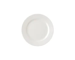 Assiette plate rond ivoire porcelaine vitrifiée Ø 19 cm Banquet - RAK Outlet