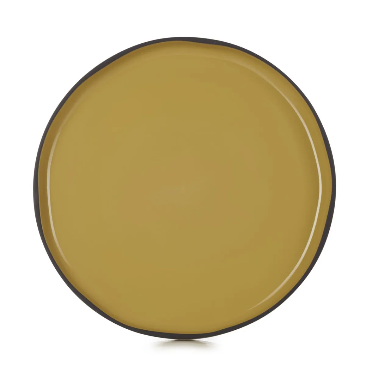 Assiette plate rond jaune porcelaine culinaire Ø 28 cm Caractère - REVOL Sale