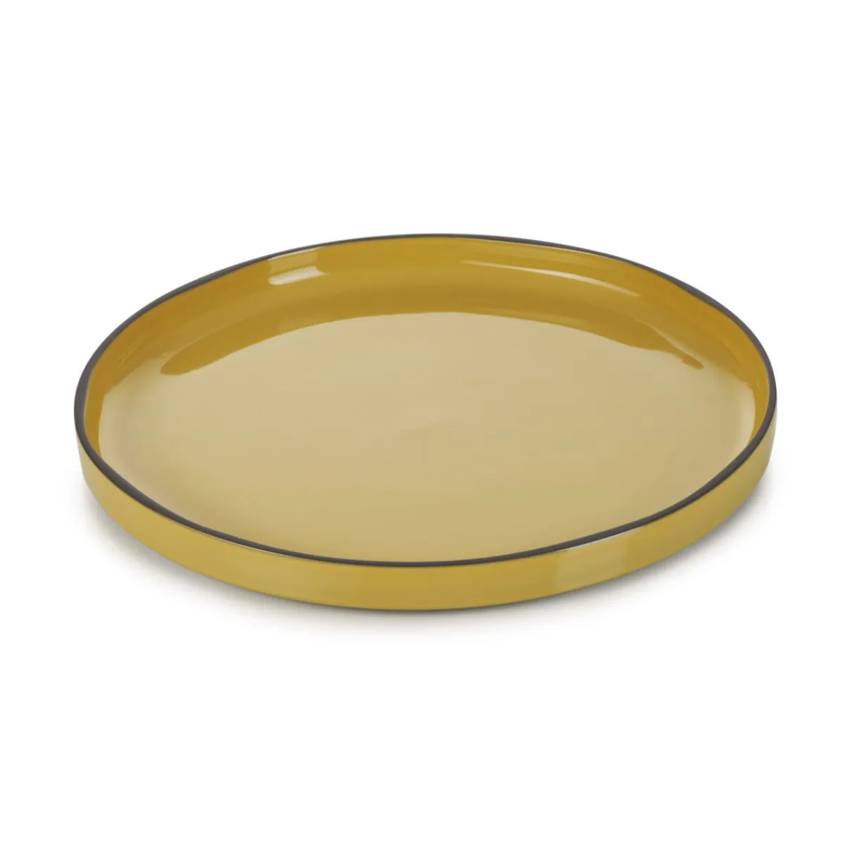 Assiette plate rond jaune porcelaine culinaire Ø 28 cm Caractère - REVOL Sale