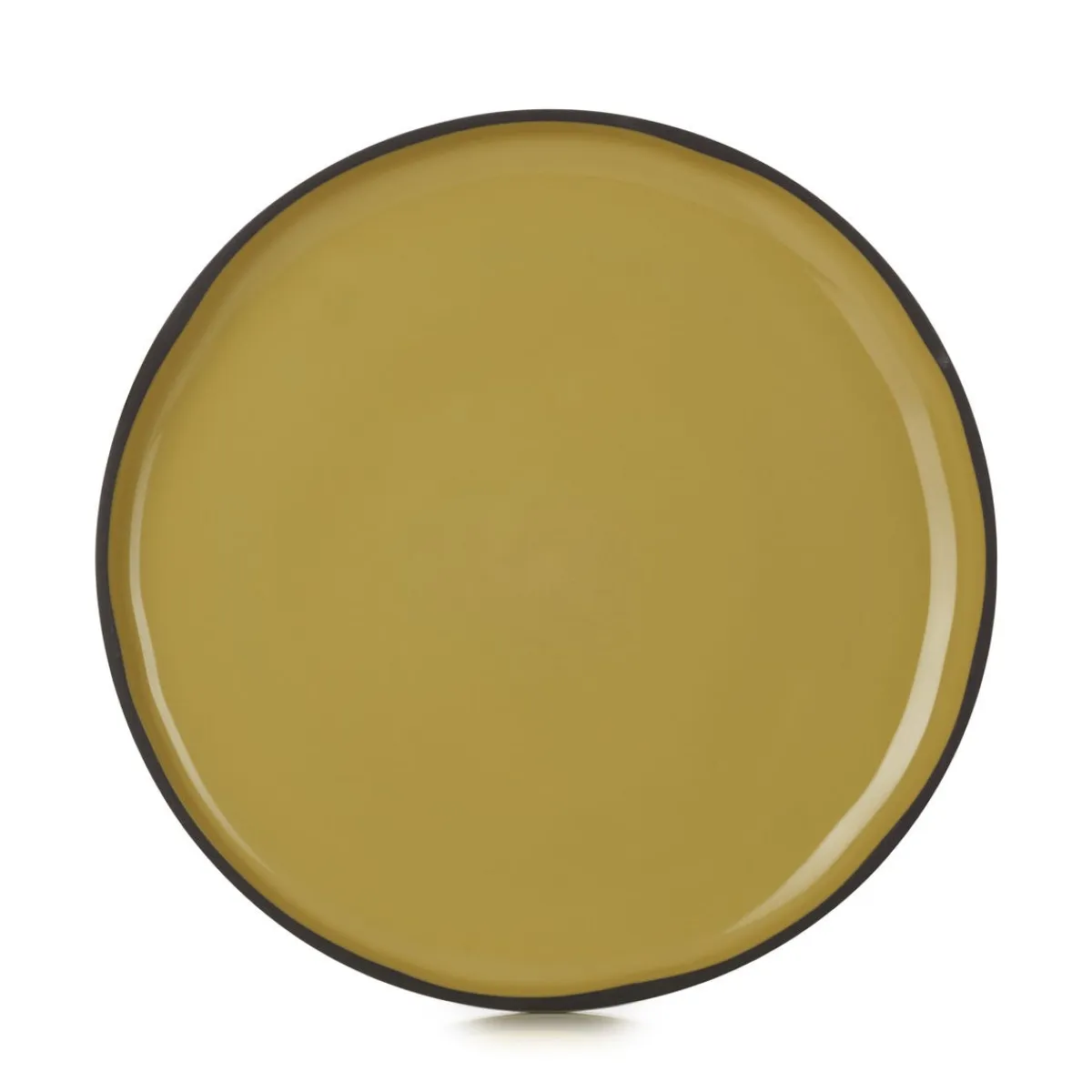 REVOL Assiette plate rond jaune porcelaine culinaire Ø 21 cm Caractère Sale