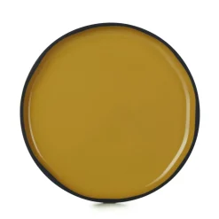 REVOL Assiette plate rond jaune porcelaine culinaire Ø 15 cm  Caractère Sale