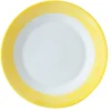 ARCOROC Assiette plate rond jaune verre opal Ø 15,5 cm Brush